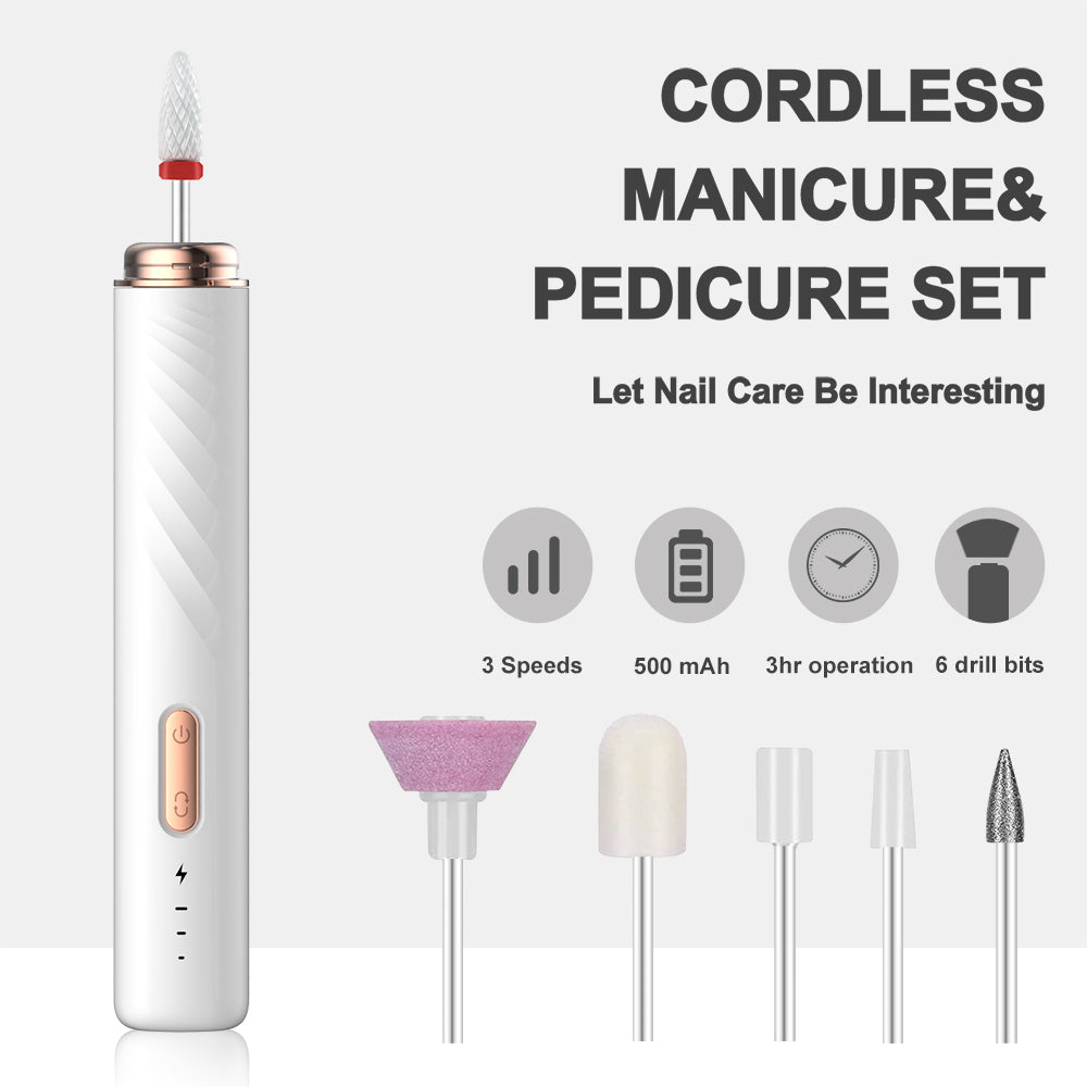 Electrical Professional Nail File Kit Manicure Pedicure Polishing Shape Tools Portable Electric Nail Drill 15000RPM For Home Use