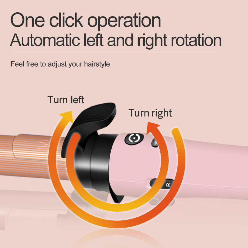 Automatic Curling Iron, 3 in 1 Curling Wand Set, Instant Heat Up Hair Curler with 3 Interchangeable Tourmaline Ceramic Barrels (3/4, 1", 1.25"), LCD Heat Display for Beach Waves