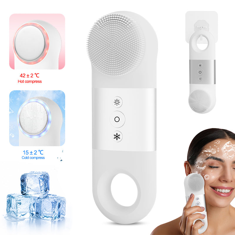 Newest product Waterproof Sonic Vibrating Face Brush Gentle Exfoliating and Massaging for Deep Cleansing Facial Brush