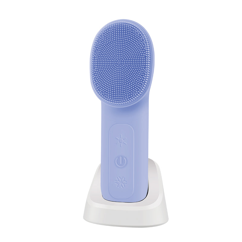 Sonic Facial Cleansing Brush 3 in 1 USB Plug Type Deep Cleaning Exfoliating Facial Care Silicone Face Brush With Base