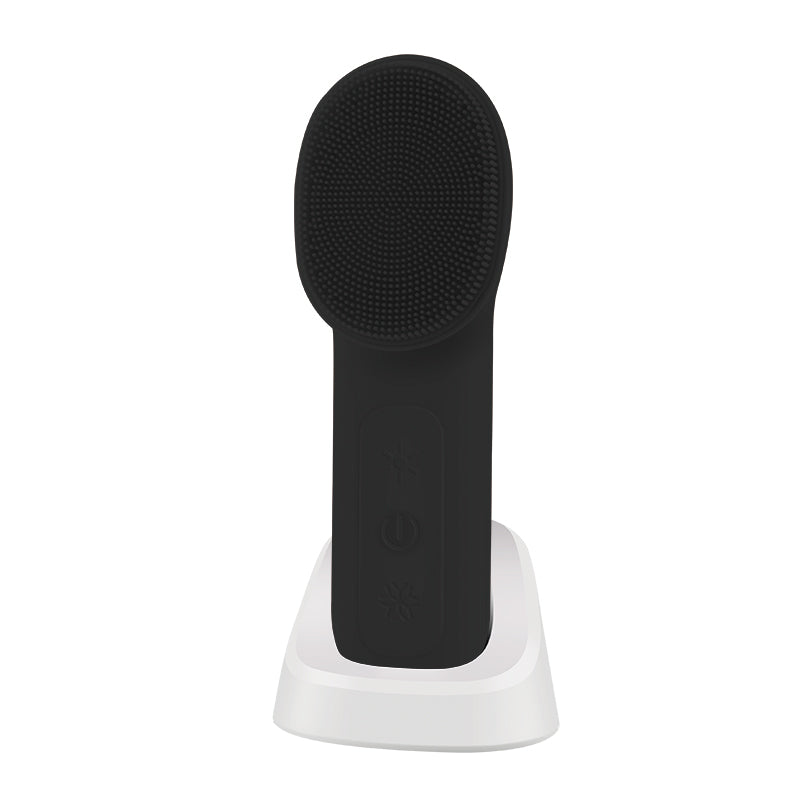 Sonic Facial Cleansing Brush 3 in 1 USB Plug Type Deep Cleaning Exfoliating Facial Care Silicone Face Brush With Base