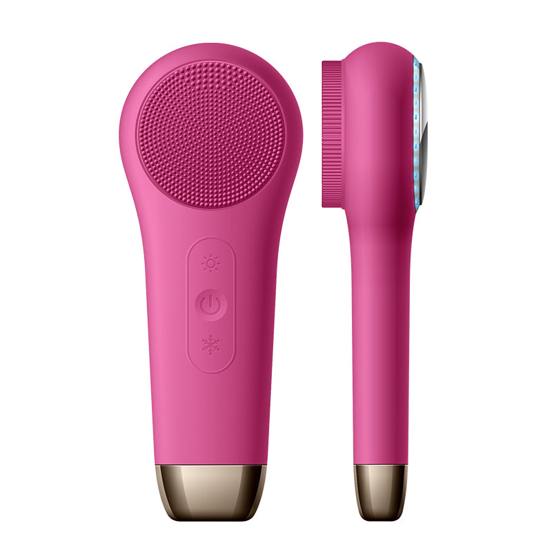 Electric Facial Cleansing Brush Silicone Facial Cleaning Brush Face Massage for Pore cleaner With Cold & Heating Function F518