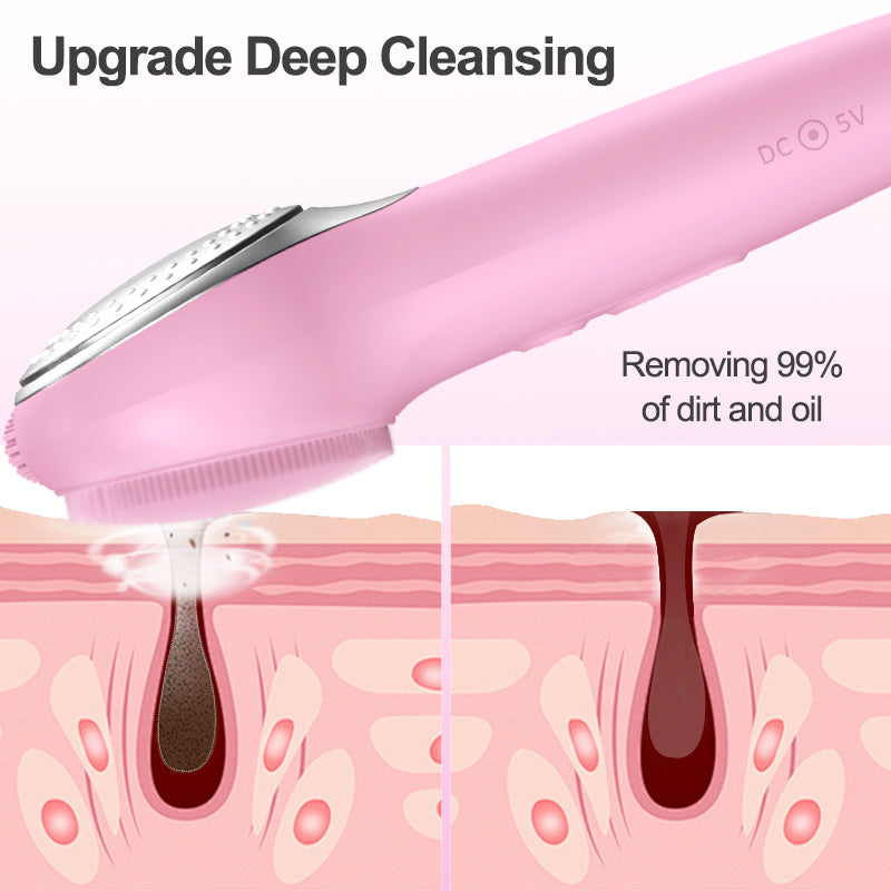 Silicone Face Brushes for Cleansing and Exfoliating Sonic Facial Scrubber Exfoliator Brush Facial Cleansing Brush