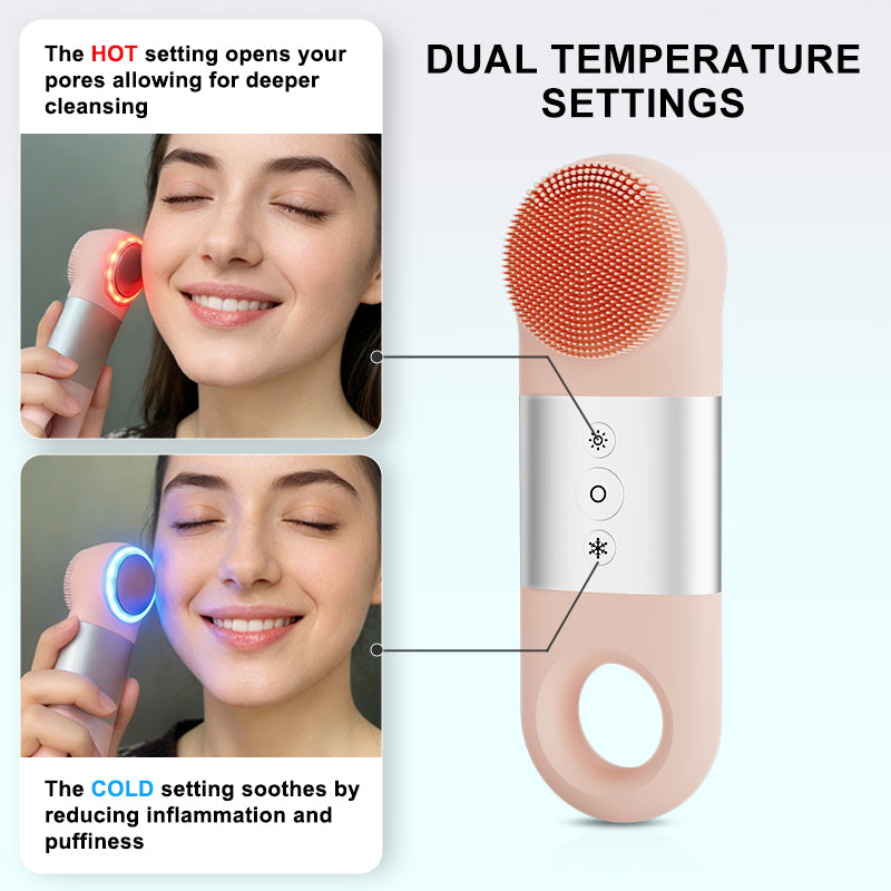 Newest product Waterproof Sonic Vibrating Face Brush Gentle Exfoliating and Massaging for Deep Cleansing Facial Brush